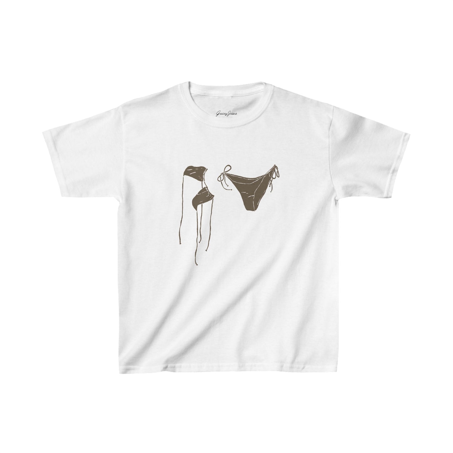 Brown Bikini Baby Tee